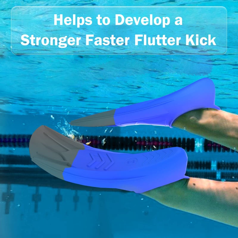 Gintenco Swim Fins  Kids Swim Training Fins for Lap Swimming  Travel Size Flippers with Mesh Bag  Silicone Swimming Fins for Kids Teens Adults Women Men - Image 3